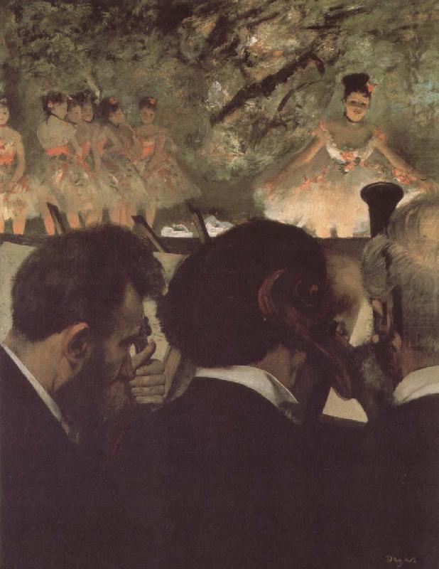 Edgar Degas Musicians in the orchestra china oil painting image